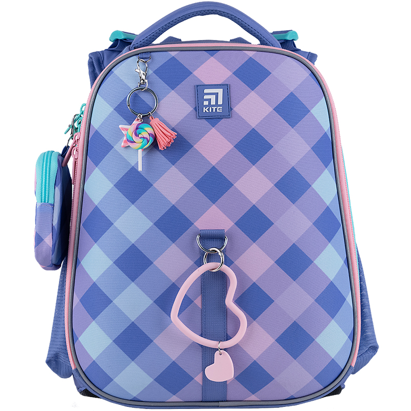 Рюкзак шкільний каркасний Kite Education Purple Chequer K24-531M-2. Фото 3