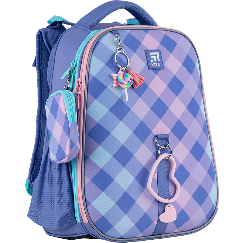 Рюкзак шкільний каркасний Kite Education Purple Chequer K24-531M-2. Фото 4