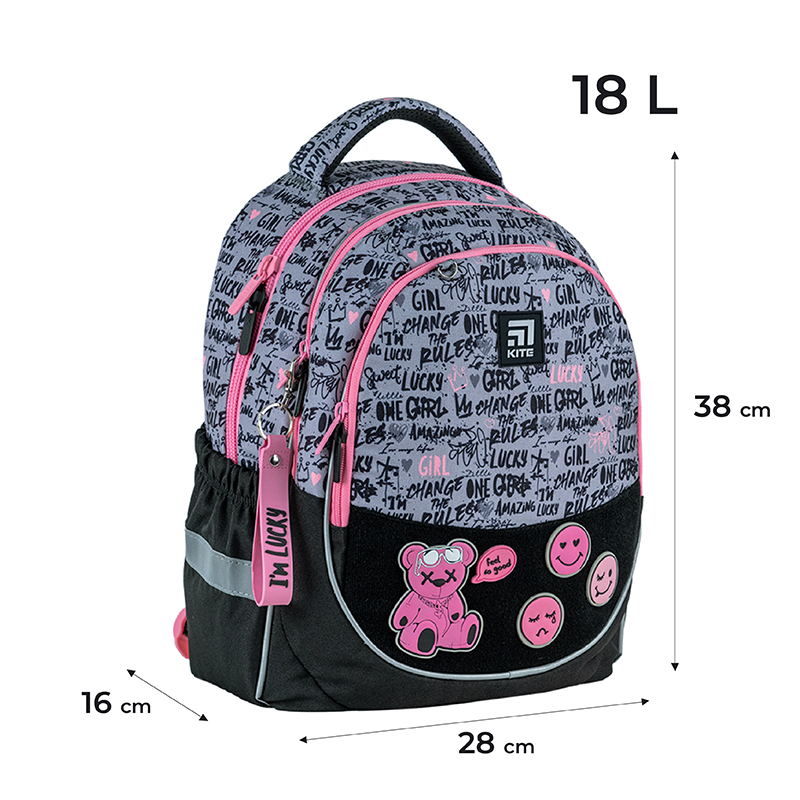 Шкільний набір Kite Lucky Girl SET_K24-700M-2 (рюкзак, пенал, сумка). Фото 3