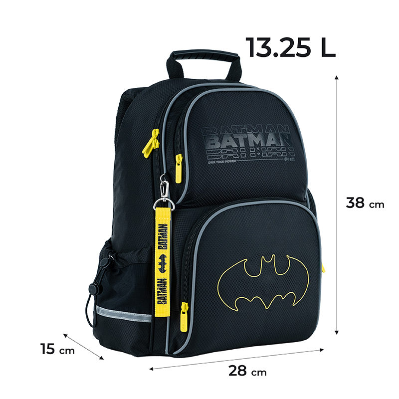 Рюкзак шкільний Kite Education DC Comics Batman DC24-702M (LED). Фото 2