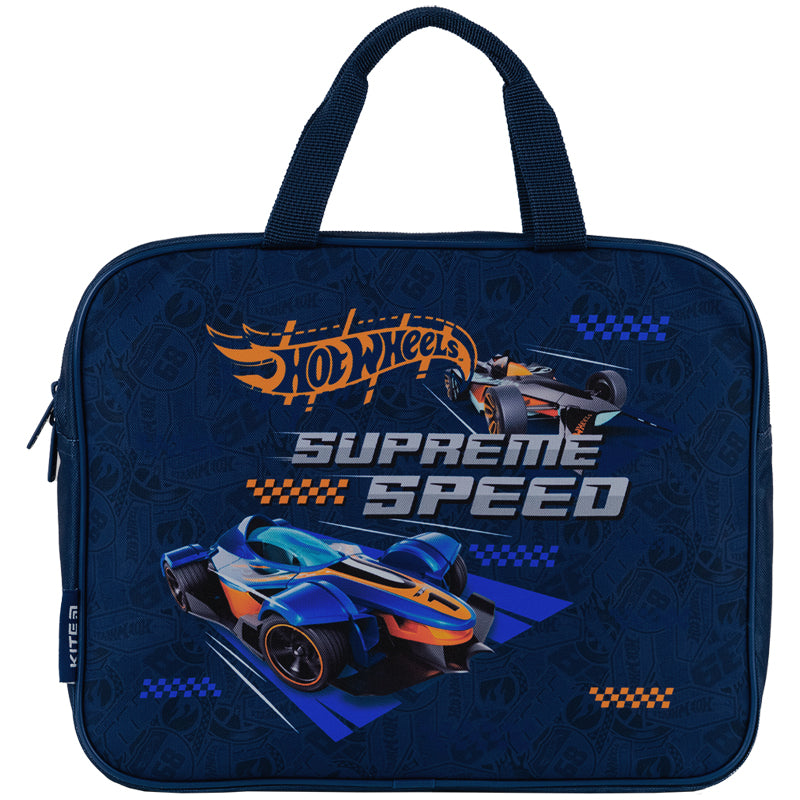 Шкільна текстильна сумка Kite Hot Wheels HW24-589, 1 відділення, A4. Фото 3