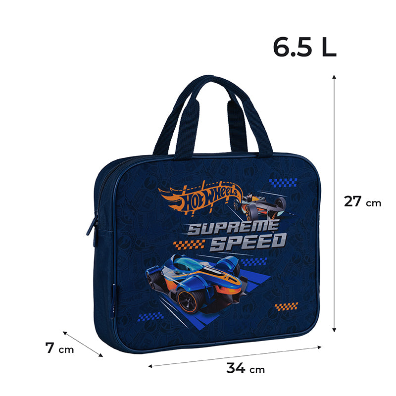 Шкільна текстильна сумка Kite Hot Wheels HW24-589, 1 відділення, A4. Фото 2