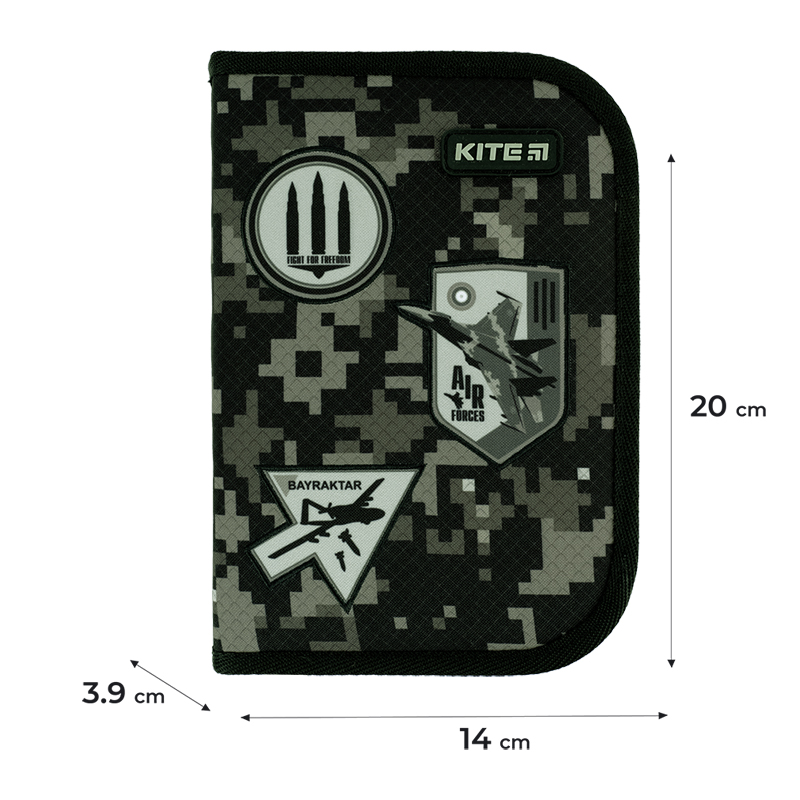 Пенал з наповненням Kite Air Force K24-622H-10, 1 відділення, 2 відвороти. Фото 2