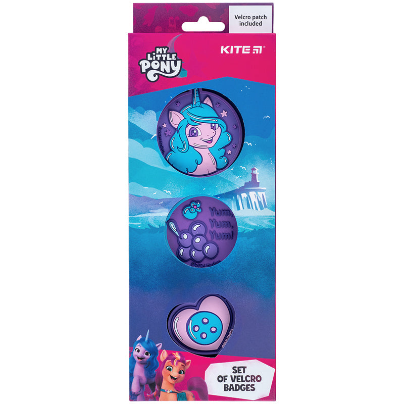 Набір бейджів на липучці Kite My Little Pony LP24-3012, 3 шт.. Фото 10
