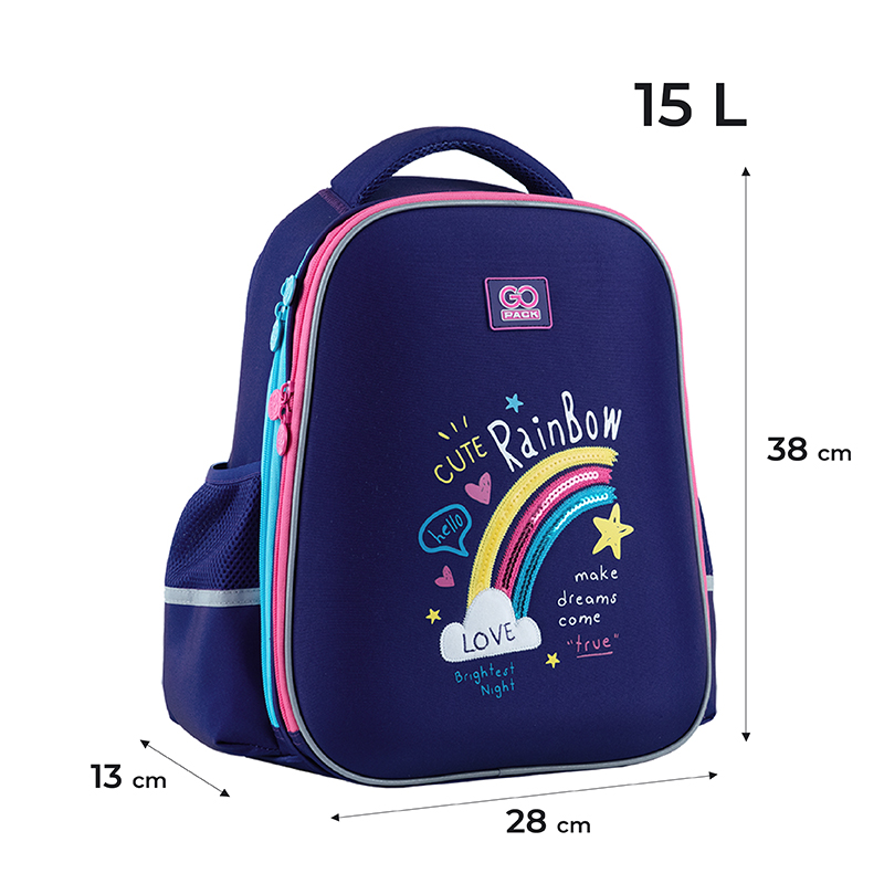 Рюкзак GoPack Education напівкаркасний GO24-165M-1 Cute Rainbow. Фото 2