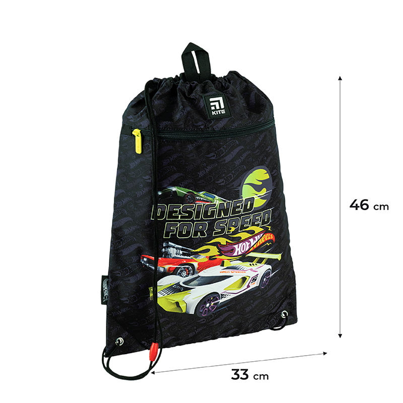 Сумка для взуття з кишенею Kite Hot Wheels HW24-601M-1. Фото 2