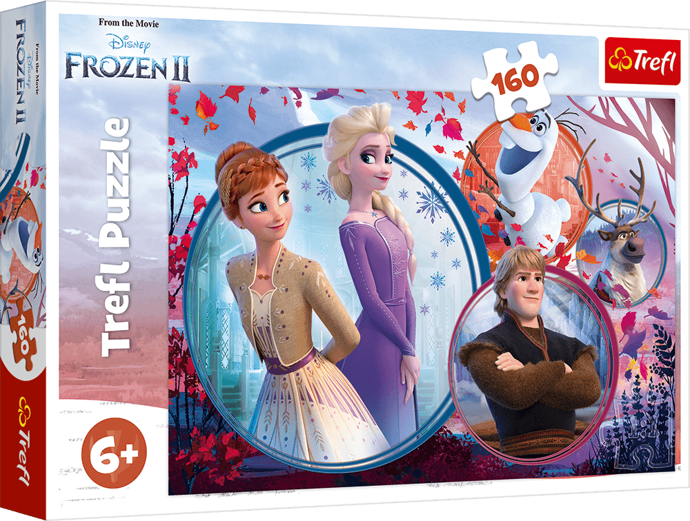 Пазли Trefl 160 елементів - Крижане серце - 2. Пригоди сестер 15374