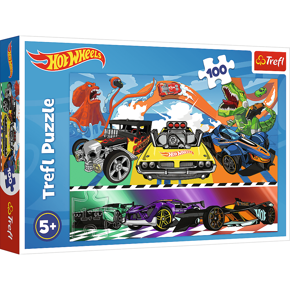 Пазли Trefl 100 елементів - Швидкісні авто, Hot Wheels 16466