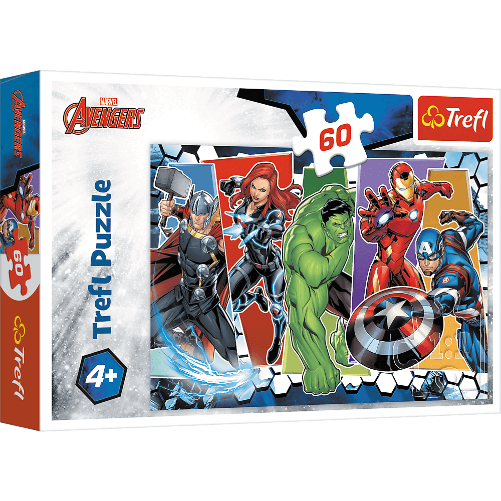 Пазли Trefl 60 елементів - Непероможні месники, MARVEL 17357