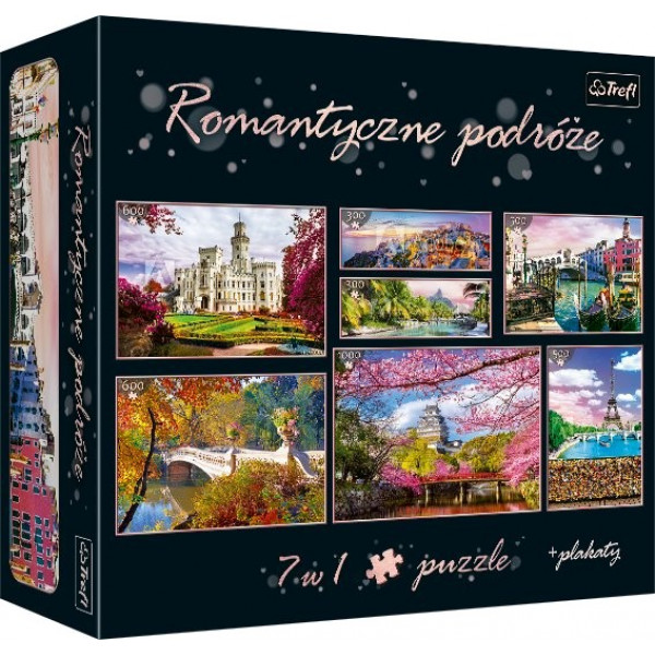 Пазли Trefl 7в1 - Романтична подорож 93114