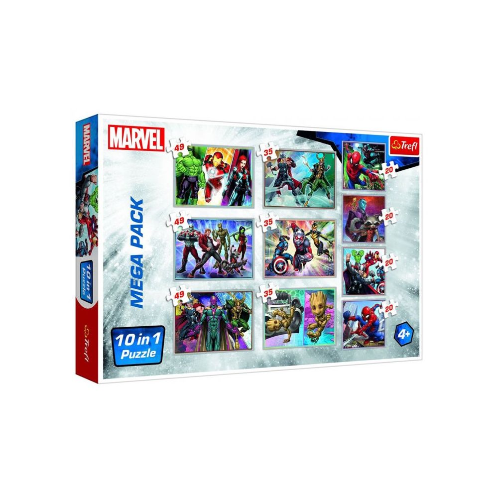 Пазли Trefl 10в1 - Герої MARVEL 90374