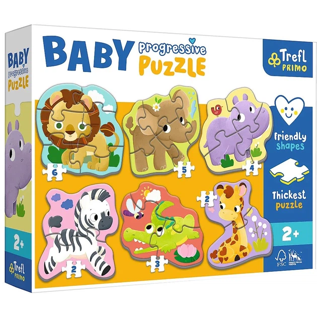 Пазли Trefl Baby Progressive 6в1 - Сафарі  44002