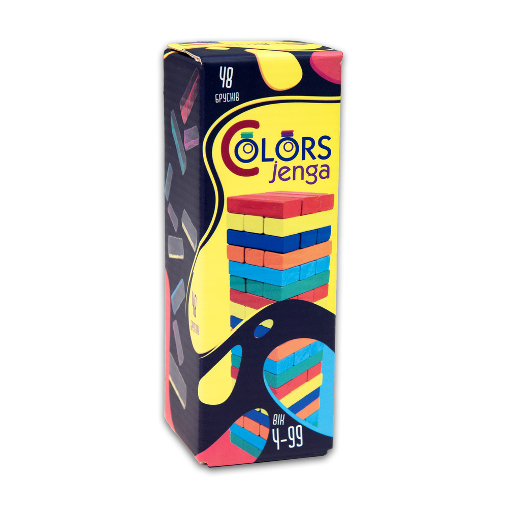 Настільна гра Strateg - Colors Jenga 48 брусків 30717