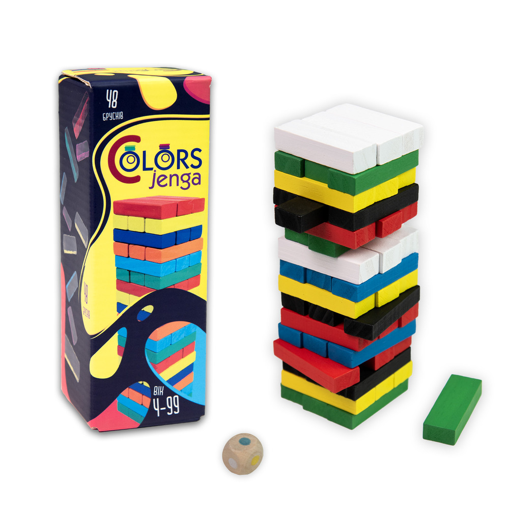 Настільна гра Strateg - Colors Jenga 48 брусків 30717. Фото 2