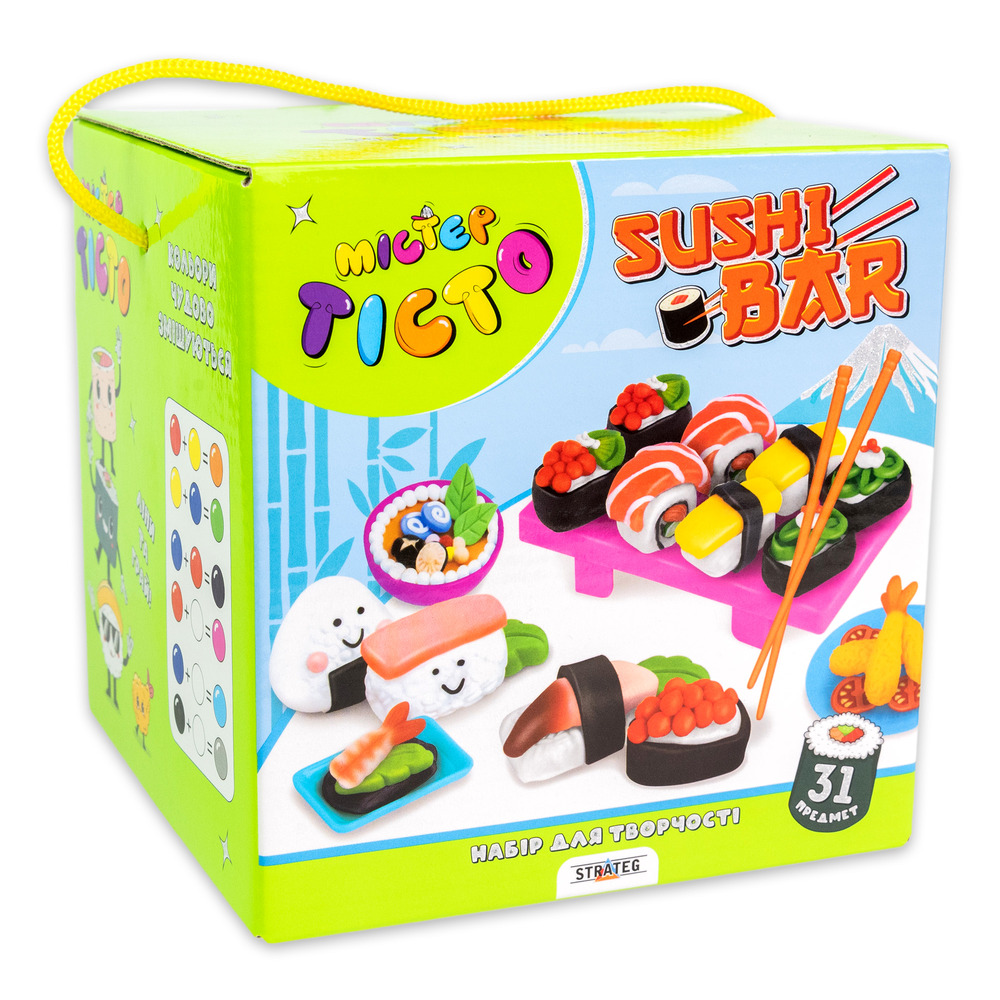 Набір для творчості Містер тісто Strateg - Sushi Bar українською мовою 41013