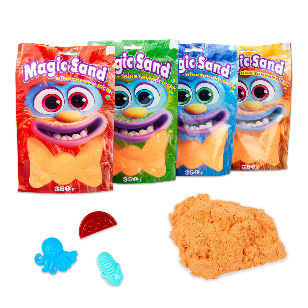 Кінетичний пісок Strateg - Magic sand в пакеті помаранчевий  0,350 кг 39402-7 
