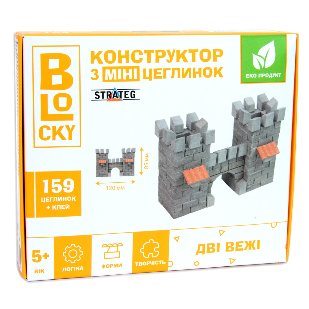 Конструктор з міні-цеглинок Strateg BLOCKY - Дві вежі  31021