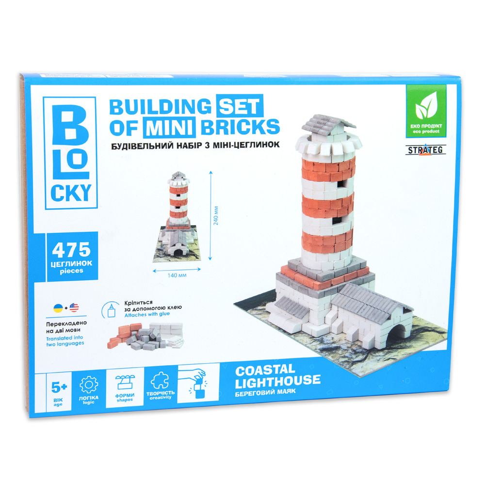 Конструктор з міні-цеглинок Strateg BLOCKY - Береговий маяк  31009