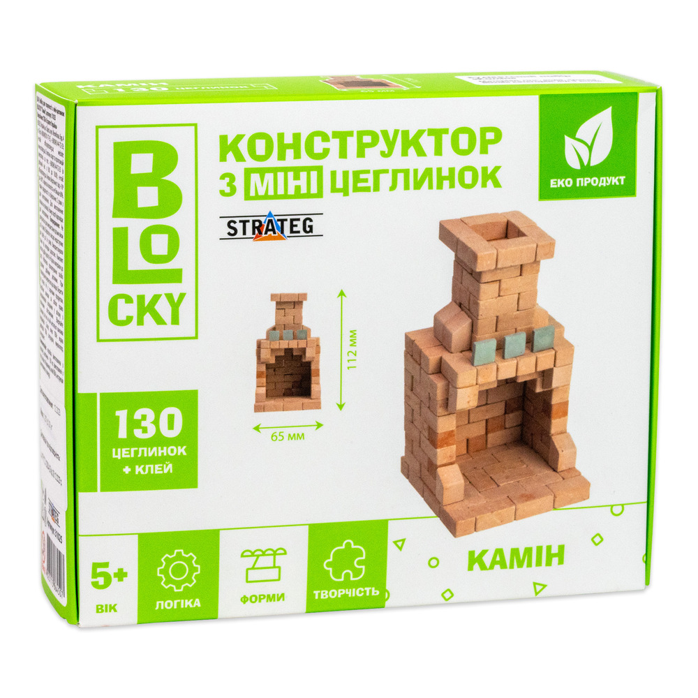 Конструктор з міні-цеглинок Strateg BLOCKY Камін 31025