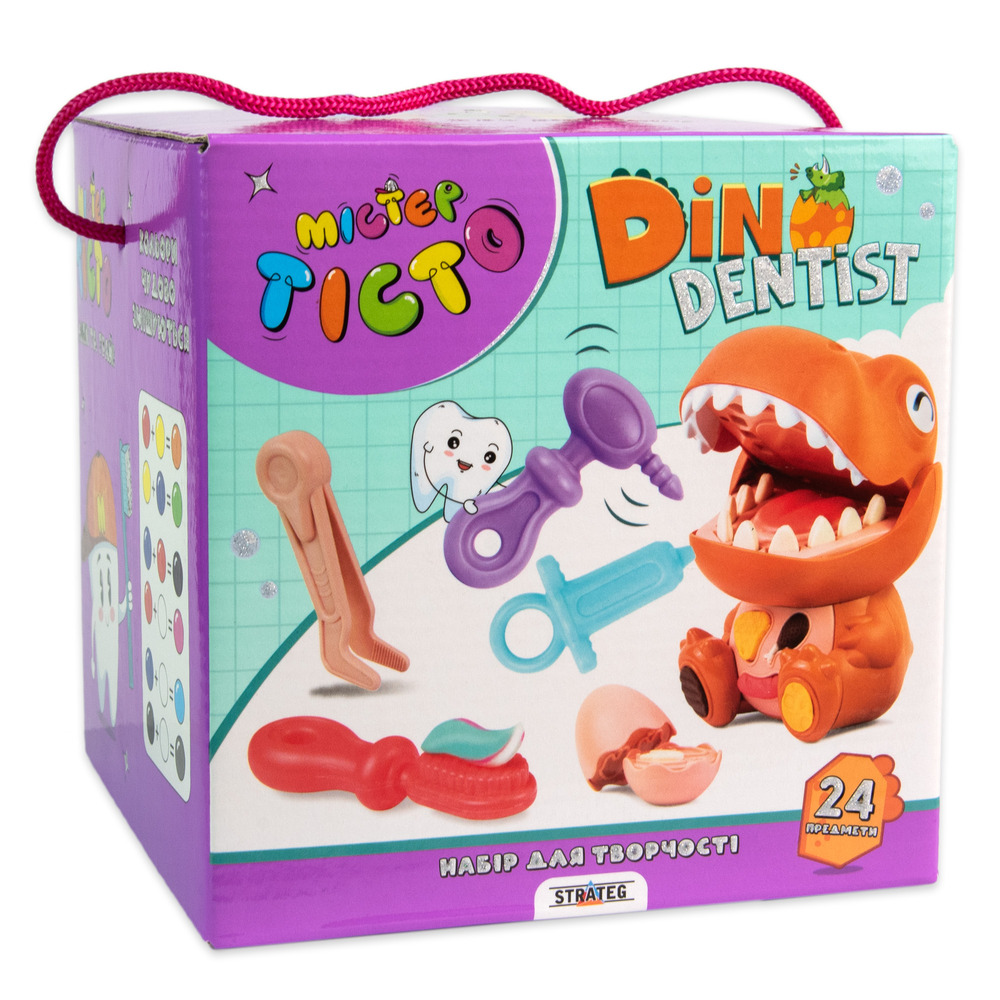 Набір для творчості Strateg - Містер тісто Dino Dentist  41020