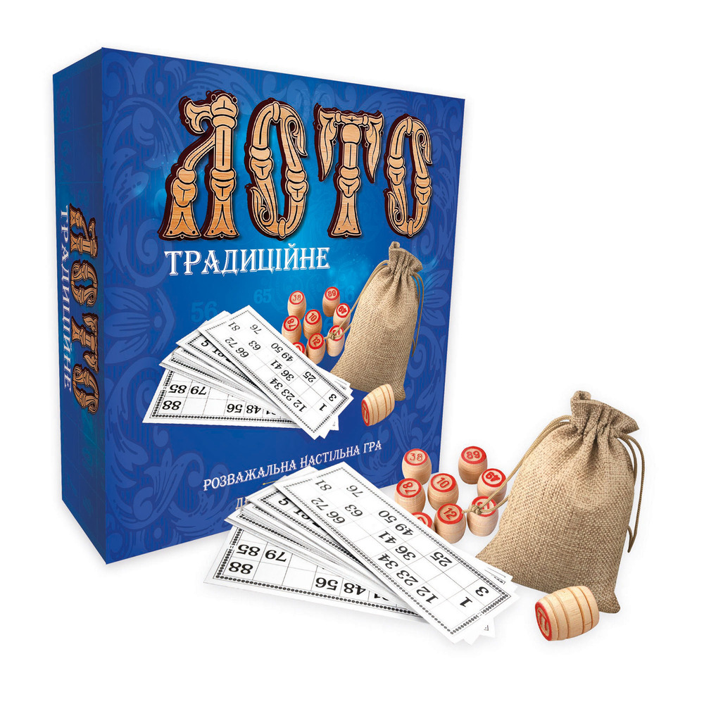 Лото з дерев'яними бочонками Strateg  Традиційне 30315